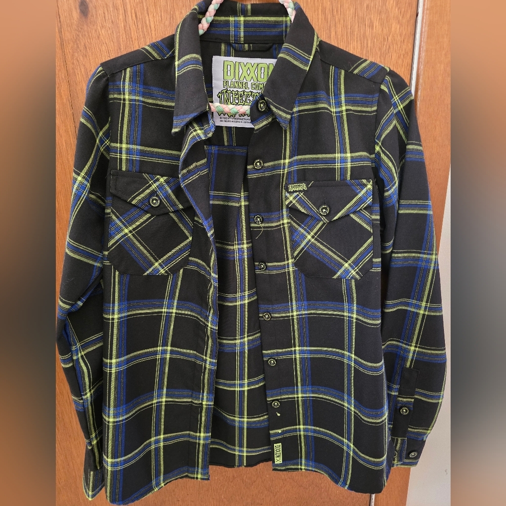 Dixon Flannel Shirt with Blue and Green Plaid